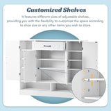 ZUN ON-TREND Sleek and Modern Shoe Cabinet Adjustable Shelves, Minimalist Shoe Storage Organizer WF304415AAK