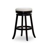 ZUN 30" Bar Stool, Espresso Finish, Beige Fabric Seat B04660667