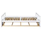 ZUN Wooden Daybed with Trundle Bed and Two Storage Drawers , Extendable Bed Daybed,Sofa Bed for Bedroom WF194973AAK