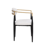 ZUN Boucle Fabric Armrest Dining chair W2101128523