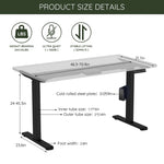 ZUN Electric Stand up Desk Frame - ErGear Height Adjustable Table Legs Sit Stand Desk Frame Up to W141161250