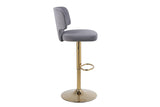 ZUN Modern Barstools Bar Height, Swivel Velvet Bar Counter Height Bar Chairs Adjustable Tufted W1361113192