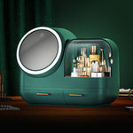 ZUN Joybos® Makeup Storage Organizer Box with Led Lighted Mirror 27738176
