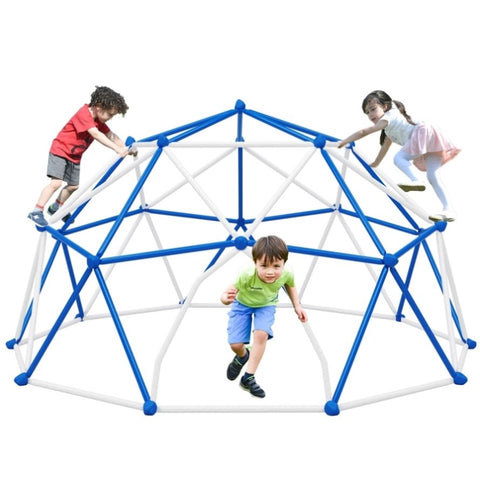 ZUN 11ft Geometric Dome Climber Play Center, Kids Climbing Dome Tower, Rust & UV Resistant Steel MS306992AAC