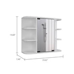 ZUN Roseburg 6-Shelf Medicine Cabinet with Mirorr White B06280464