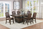 ZUN Classic Design Brown / Rustic Espresso Finish Faux Leather Set of 2 Side Chairs Dining Room B011P160041