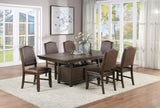 ZUN Classic Design Brown / Rustic Espresso Finish Faux Leather Set of 2 Side Chairs Dining Room B011P160041