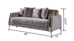 ZUN Lust Modern Style Sofa in Taupe B009139102