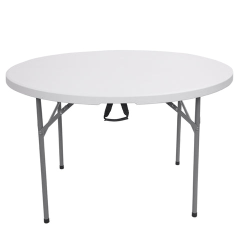 ZUN 48inch Round Folding Table Outdoor Folding Utility Table White 06964740