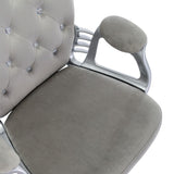 ZUN Velvet Home Office Chair with Wheels, Cute Chair with Side Arms and Wheels 360&deg;for Living Room, W1733110164