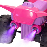 ZUN Kids Ride-on ATV, 6V Battery Powered Electric Quad Car with Music, LED Lights and Spray Device, 4 W2181P154961