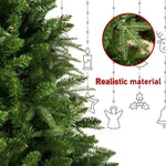 ZUN 6-FT Artificial Christmas Tree with 1600 Tips,No Light, Unlit Hinged Spruce PVC/PE Xmas Tree for W1976119085