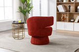 ZUN 360 Degree Swivel Cuddle Barrel Accents, Round Armchairs with Wide Upholstered, Fluffy Fabric W395125873