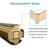 ZUN Raised Garden Bed Wooden Planter Box 2 Separate Planting Space W2181P154357