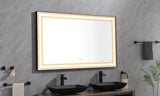 ZUN 84in. W x48 in. H Framed LED Single Bathroom Vanity in Polished Crystal Bathroom Vanity LED W1272105899