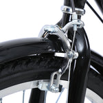 ZUN Black Adult Tricycle 6 Speed Three Wheel Cruise Bike Trike 24” with Large Size Basket 3-Wheeled Men 11152984