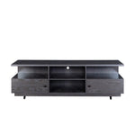 ZUN TV Stand Modern Wood Media Entertainment Center Console Table with 2 Doors and 4 Open Shelves W33164728