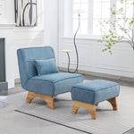 ZUN 29.13" Wide Accent Chair Ottoman lounge Armless chair Upholstered Reading Chair Single Sofa W1852P146783