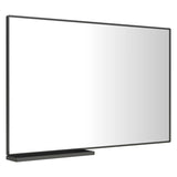 ZUN Modern Bathroom Mirror With Storage Shelf Rectangular Black Wall Mirrors for Bathroom Living Room W70881399