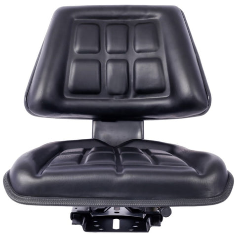 ZUN Tractor Seat w/ Backrest Black Slide Track Steel/PVC Compact Mower W46577688