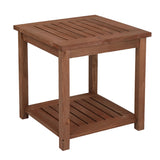 ZUN Square Wood Side Table Carbonized Color 67801241