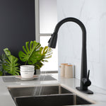 ZUN Kitchen Faucets with Pull Down Sprayer, Kitchen Sink Faucet with Pull Out Sprayer, Fingerprint 88256761