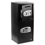 ZUN DS77TE Home Office Security Large Electronic Digital Steel Safe Black Box & Silver Grey Pannel 37904149