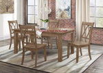 ZUN Casual Brown Finish Side Chairs Set of 2 Pine Veneer Transitional Double-X Back Design Dining Room B01143556
